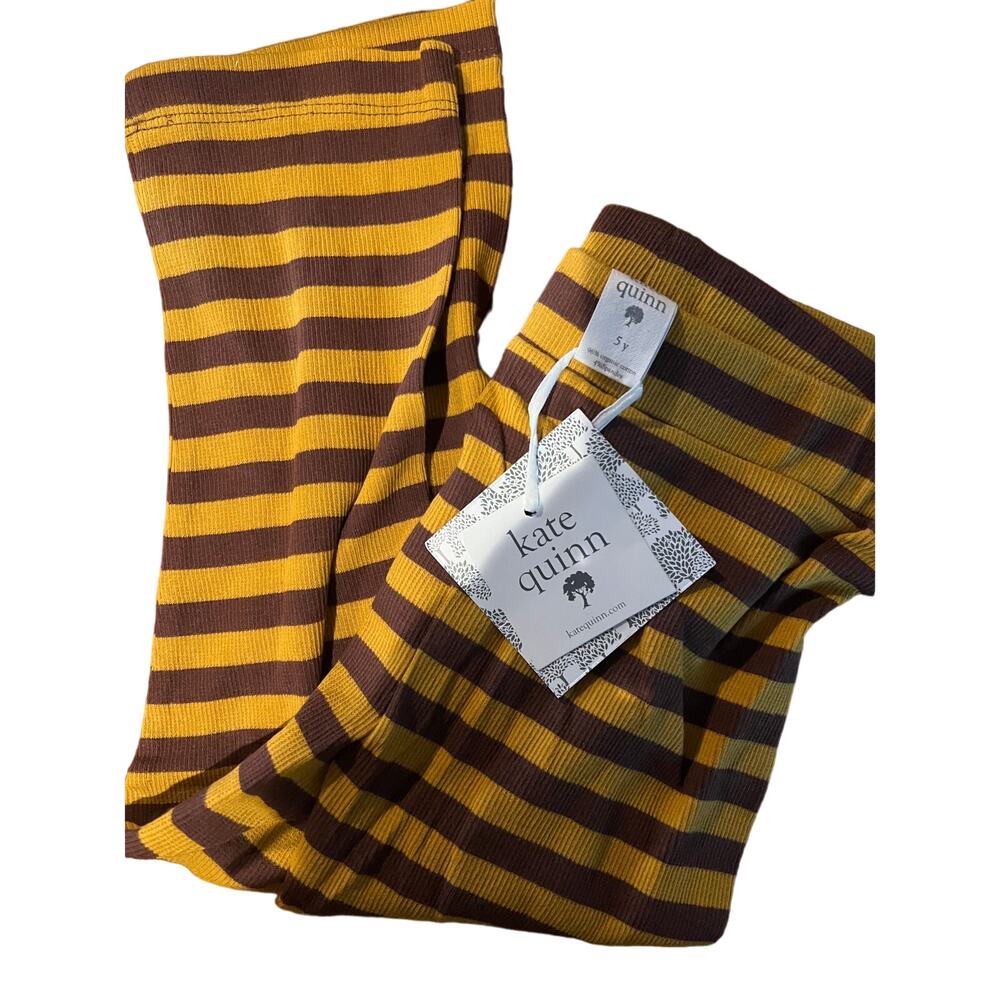 NWT Kate Quinn Chai Stripe Classic Legging Pants 5Y Organic Skinny Ribbed
